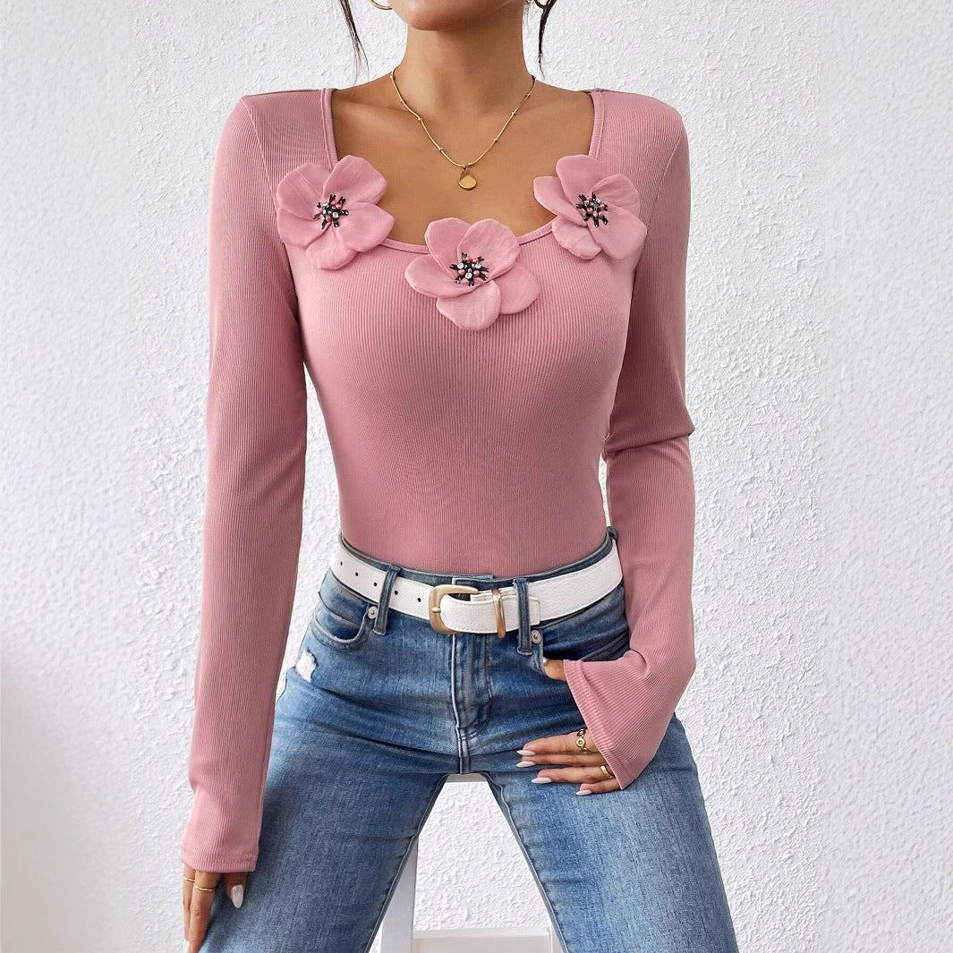 European And American Fashion Casual Scoop Knitted Top