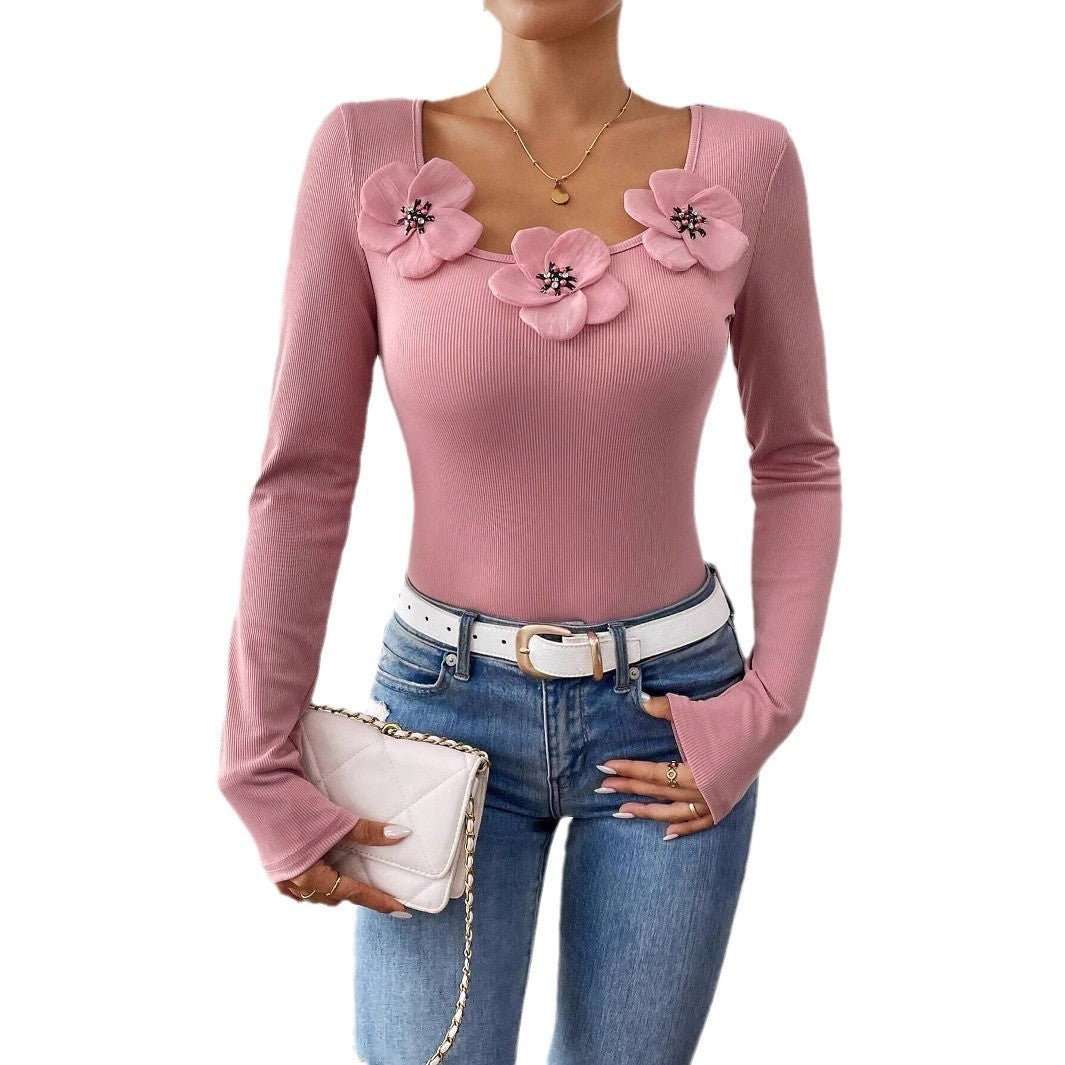 European And American Fashion Casual Scoop Knitted Top