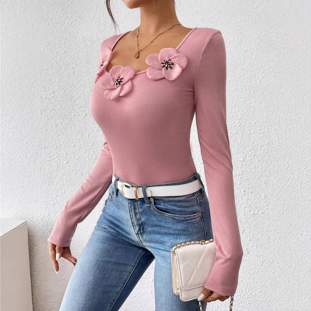 European And American Fashion Casual Scoop Knitted Top